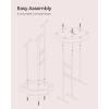 imageSONGMICS Jewelry Holder Jewelry Organizer 3 Tiers and 1 Tray Gift for Mom Jewelry Display Stand with Metal Frame Necklace Earring Bracelet Holder for Rings Jelly Pink and Cloud WhitePale Gold  White