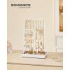 imageSONGMICS Jewelry Holder Jewelry Organizer Jewelry Display Stand with Metal Frame Velvet Tray Necklace Earring Bracelet Holder for Studs Rings Gift for Mom Matte White UJJS021W01Matte White