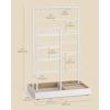 imageSONGMICS Jewelry Holder Jewelry Organizer Jewelry Display Stand with Metal Frame Velvet Tray Necklace Earring Bracelet Holder for Studs Rings Gift for Mom Matte White UJJS021W01Matte White
