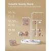 imageSONGMICS Jewelry Stand Jewelry Organizer Jewelry Display Holder with Metal Frame 2 Earring Boards 4 Hanging Rods Necklace Earring Bracelet Holder for Watches Cloud White UJJS025W01Cloud White