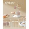 imageSONGMICS Jewelry Stand Jewelry Organizer Jewelry Display Holder with Metal Frame 2 Earring Boards 4 Hanging Rods Necklace Earring Bracelet Holder for Watches Cloud White UJJS025W01Cloud White