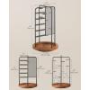 imageSONGMICS Jewelry Stand Rotating Jewelry Display 4 Independent Sections Metal Frame with Bottom Tray Jewelry Organizer for Necklaces Bracelets Earrings Rings Gift Idea White UJJS023W01Black