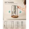 imageSONGMICS Jewelry Stand Rotating Jewelry Display 4 Independent Sections Metal Frame with Bottom Tray Jewelry Organizer for Necklaces Bracelets Earrings Rings Gift Idea White UJJS023W01Black
