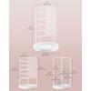 imageSONGMICS Jewelry Stand Rotating Jewelry Display 4 Independent Sections Metal Frame with Bottom Tray Jewelry Organizer for Necklaces Bracelets Earrings Rings Gift Idea White UJJS023W01White