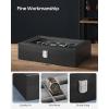 imageSONGMICS Watch Box Bundle 12Slot Watch Case with Glass Lid Watch Holder with Removable Watch Pillow Velvet Lining Metal Clasp Watch Display Black UJWB12BK and UJWB012B01