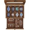 imageSONGMICS 12Slot Watch Box 2Tier Watch Display Case with Large Glass Lid Removable Watch Pillows Velvet Lining Jewelry Box Gift Idea Ebony Black UJOW012B01Rustic Walnut