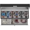 imageSONGMICS 12Slot Watch Box Lockable Watch Case with Glass Lid 2 Layers with 1 Drawer for Rings Bracelets Gift Idea Black Synthetic Leather Black Lining UJWB012B03Black  Gray