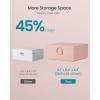 imageSONGMICS 2Layer Jewelry Box Jewelry Organizer with Handle Removable Jewelry Tray Jewelry Storage Floating Effect 81 x 94 x 43 Inches Gift for Mom Gift Idea Jelly Pink UJBC165R01Jelly Pink