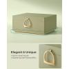 imageSONGMICS 2Layer Jewelry Box Jewelry Organizer with Handle Removable Jewelry Tray Jewelry Storage Floating Effect 81 x 94 x 43 Inches Gift for Mom Gift Idea Jelly Pink UJBC165R01Laurel Green