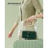 imageSONGMICS Jewelry Box Travel Jewelry Case 2Layer Jewelry Holder Organizer Portable Versatile Earring Storage for Larger Accessories Retro Green UJBC166C04Forest Green