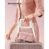 imageSONGMICS Jewelry Box Travel Jewelry Case 2Layer Jewelry Holder Organizer Portable Versatile Earring Storage for Larger Accessories Retro Green UJBC166C04Jelly Pink