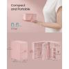 imageSONGMICS Jewelry Box Travel Jewelry Case 2Layer Jewelry Holder Organizer Portable Versatile Earring Storage for Larger Accessories Retro Green UJBC166C04Jelly Pink
