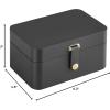 imageSONGMICS Jewelry Box Travel Jewelry Case 2Layer Jewelry Holder Organizer Portable Versatile Earring Storage for Larger Accessories Retro Green UJBC166C04Slate Gray