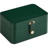imageSONGMICS Jewelry Box Travel Jewelry Case 2Layer Jewelry Holder Organizer Portable Versatile Earring Storage for Larger Accessories Retro Green UJBC166C04Forest Green
