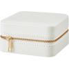 imageSONGMICS Jewelry Box Travel Jewelry Case 2Layer Jewelry Holder Organizer Portable Versatile Earring Storage for Larger Accessories Retro Green UJBC166C04Cloud White