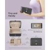 imageSONGMICS Jewelry Box Travel Jewelry Case 2Layer Jewelry Holder Organizer Portable Versatile Earring Storage for Larger Accessories Retro Green UJBC166C04Slate Gray