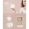 imageSONGMICS Jewelry Box Travel Jewelry Case 2Layer Jewelry Holder Organizer Portable Versatile Earring Storage for Larger Accessories Retro Green UJBC166C04Cloud White