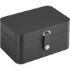 imageSONGMICS Jewelry Box Travel Jewelry Case 2Layer Jewelry Holder Organizer Portable Versatile Earring Storage for Larger Accessories Retro Green UJBC166C04Slate Gray