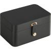 imageSONGMICS Jewelry Box Travel Jewelry Case 2Layer Jewelry Holder Organizer Portable Versatile Earring Storage for Larger Accessories Retro Green UJBC166C04Ink Black