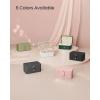 imageSONGMICS Jewelry Box Travel Jewelry Case 2Layer Jewelry Holder Organizer Portable Versatile Earring Storage for Larger Accessories Retro Green UJBC166C04Cloud White