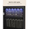 imageSONGMICS Hanging Jewelry Cabinet WallMounted Cabinet with LED Interior Lights DoorMounted Jewelry Organizer FullLength Mirror Gift Idea Gift for Mom White UJJC99WTInk Black