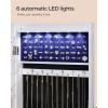 imageSONGMICS Hanging Jewelry Cabinet WallMounted Cabinet with LED Interior Lights DoorMounted Jewelry Organizer FullLength Mirror Gift Idea Gift for Mom White UJJC99WTWhite