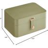 imageSONGMICS Jewelry Box Travel Jewelry Case 2Layer Jewelry Holder Organizer Portable Versatile Earring Storage for Larger Accessories Laurel Green UJBC166C02