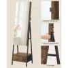 imageSONGMICS LED Cabinet Standing Lockable Jewelry Armoire with FullLength Mirror SpaceSaving Jewelry Organizer with Mirror Bottom Drawer and Shelf Gift Idea Rustic Brown UJJC025X01Rustic Brown