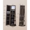 imageSONGMICS LED Jewelry Cabinet Standing Lockable Armoire With FullLength Mirror and Adjustable Lights SpaceSaving Organizer Gift for Mom Ink Black UJJC008B01Ash Brown