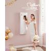 imageSONGMICS Mirror Jewelry Cabinet Armoire Organizer Wall or Door Mount Storage Cabinet with FullLength Frameless Lighted Mirror Builtin Makeup Mirror 2 Drawers Lockable White UJJC013W01White