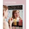 imageSONGMICS Mirror Jewelry Cabinet Armoire Organizer Wall or Door Mount Storage Cabinet with FullLength Frameless Lighted Mirror Builtin Makeup Mirror 2 Drawers Lockable White UJJC013W01White