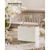imageSONGMICS Stackable Jewelry Trays 4Tier Jewelry Box Drawer Jewelry Organizer with Glass Lid Removable Dividers for Vanity Table 67 x 11 x 72 Inches Gift Idea Cloud White UJBC164W01Cloud White