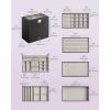 imageSONGMICS Stackable Jewelry Trays 4Tier Jewelry Box Drawer Jewelry Organizer with Glass Lid Removable Dividers for Vanity Table 67 x 11 x 72 Inches Gift Idea Cloud White UJBC164W01Ink Black