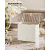 imageSONGMICS Stackable Jewelry Trays 4Tier Jewelry Box Drawer Jewelry Organizer with Glass Lid Removable Dividers for Vanity Table 67 x 11 x 72 Inches Gift Idea Cloud White UJBC164W01Cloud White
