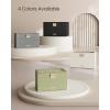 imageSONGMICS Stackable Jewelry Trays 4Tier Jewelry Box Drawer Jewelry Organizer with Glass Lid Removable Dividers for Vanity Table 67 x 11 x 72 Inches Gift Idea Cloud White UJBC164W01Dove Gray