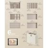 imageSONGMICS Stackable Jewelry Trays 4Tier Jewelry Box Drawer Jewelry Organizer with Glass Lid Removable Dividers for Vanity Table 67 x 11 x 72 Inches Gift Idea Cloud White UJBC164W01Cloud White