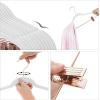 imageSONGMICS 24Pack Velvet Pants Hangers 167Inch Long Coat Hangers with Rose Gold Colored Movable Clips HeavyDuty NonSlip SpaceSaving for Pants Skirts Dresses White UCRF014W01White