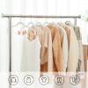 imageSONGMICS 24Pack Velvet Pants Hangers 167Inch Long Coat Hangers with Rose Gold Colored Movable Clips HeavyDuty NonSlip SpaceSaving for Pants Skirts Dresses White UCRF014W01White