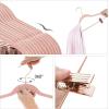 imageSONGMICS 24Pack Velvet Pants Hangers 167Inch Long Coat Hangers with Rose Gold Colored Movable Clips HeavyDuty NonSlip SpaceSaving for Pants Skirts Dresses White UCRF014W01Light Pink