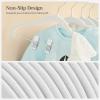 imageSONGMICS Baby Hangers 30 Packs Pants Hangers with Clips Kids Hangers with 6 Clothes Dividers NonSlip Childrens Clothes Hangers Pants Hangers Black UCRF013B30White