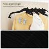 imageSONGMICS Baby Hangers 30 Packs Pants Hangers with Clips Kids Hangers with 6 Clothes Dividers NonSlip Childrens Clothes Hangers Pants Hangers Black UCRF013B30Black