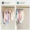imageSONGMICS Baby Hangers 30 Packs Pants Hangers with Clips Kids Hangers with 6 Clothes Dividers NonSlip Childrens Clothes Hangers Pants Hangers Black UCRF013B30Black