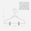 imageSONGMICS Baby Hangers 30 Packs Pants Hangers with Clips Kids Hangers with 6 Clothes Dividers NonSlip Childrens Clothes Hangers Pants Hangers Black UCRF013B30White
