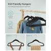 imageSONGMICS Baby Kids Hangers 50 Pack for Closet 118 x 81 Inches Rose Gold 360 Swivel Hooks SpaceSaving Clothes Velvet Hangers for Nursery NonSlip Jelly Pink UCRF027P01Black