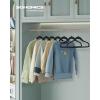 imageSONGMICS Baby Kids Hangers 50 Pack for Closet 118 x 81 Inches Rose Gold 360 Swivel Hooks SpaceSaving Clothes Velvet Hangers for Nursery NonSlip Jelly Pink UCRF027P01Black