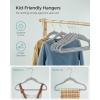 imageSONGMICS Baby Kids Hangers 50 Pack for Closet 118 x 81 Inches Rose Gold 360 Swivel Hooks SpaceSaving Clothes Velvet Hangers for Nursery NonSlip Jelly Pink UCRF027P01Gray