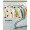 imageSONGMICS Baby Kids Hangers 50 Pack for Closet 118 x 81 Inches Rose Gold 360 Swivel Hooks SpaceSaving Clothes Velvet Hangers for Nursery NonSlip Jelly Pink UCRF027P01Gray