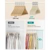 imageSONGMICS Baby Kids Hangers 50 Pack for Closet 118 x 81 Inches Rose Gold 360 Swivel Hooks SpaceSaving Clothes Velvet Hangers for Nursery NonSlip Jelly Pink UCRF027P01Beige