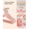 imageSONGMICS Baby Kids Hangers 50 Pack for Closet 118 x 81 Inches Rose Gold 360 Swivel Hooks SpaceSaving Clothes Velvet Hangers for Nursery NonSlip Jelly Pink UCRF027P01Pink