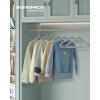imageSONGMICS Baby Kids Hangers 50 Pack for Closet 118 x 81 Inches Rose Gold 360 Swivel Hooks SpaceSaving Clothes Velvet Hangers for Nursery NonSlip Jelly Pink UCRF027P01Gray